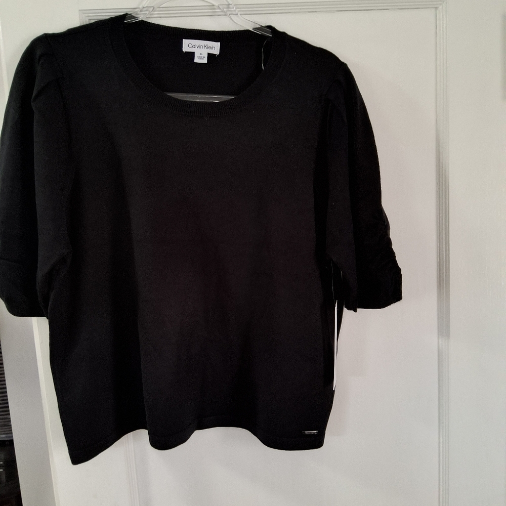 Calvin Klein Black Boxy Short Sleeve Tee